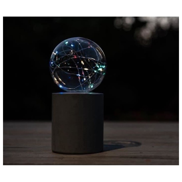 Lampe de table solaire - GARDEN ID Nordic Light - Ø10 h19 cm - Autonomie 6 a 8h - Bouton on/off - Pile AAA rechargeable Lampe de table solaire - GARDEN ID Nordic Light - Ø10 h19 cm - Autonomie 6 a 8h - Bouton on/off - Pile AAA rechargeable