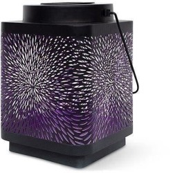 Lanterne solaire - GARDEN ID Attract - Mauve 11 x 11 h15 cm - 6 a 8h a