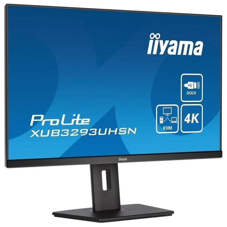 Ecran PC - IIYAMA - 32'' - UHD - 60Hz - Dalle IPS - 4ms - Ajustable en hauteur - XUB3293UHSN-B5 Ecran PC - IIYAMA - 32'' - UHD - 60Hz - Dalle IPS - 4ms - Ajustable en hauteur - XUB3293UHSN-B5