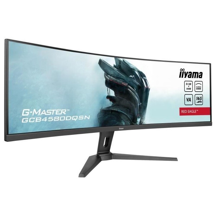 Ecran PC Gamer Incurvé - IIYAMA - 45 - DQHD - 165Hz - Dalle VA - 0,8ms - Ajustable - GCB4580DQSN-B1 Ecran PC Gamer Incurvé - IIYAMA - 45 - DQHD - 165Hz - Dalle VA - 0,8ms - Ajustable - GCB4580DQSN-B1