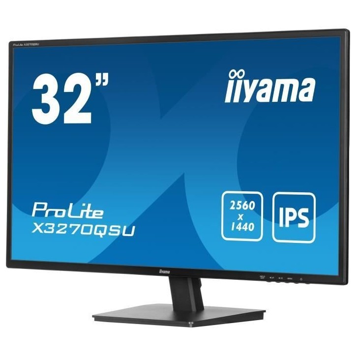 Ecran PC - IIYAMA - 32 - QHD - 100Hz - Dalle IPS - 3ms - X3270QSU-B1 Ecran PC - IIYAMA - 32 - QHD - 100Hz - Dalle IPS - 3ms - X3270QSU-B1