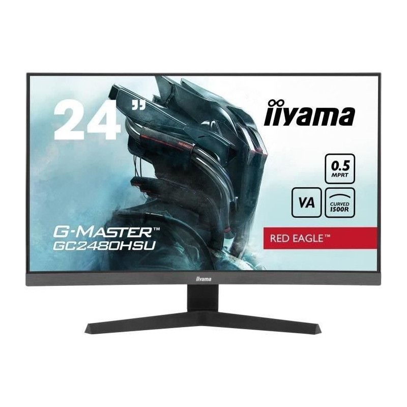 Ecran PC Gamer Incurvé - IIYAMA - 24 - FHD - 180Hz - Dalle VA - 0,5ms