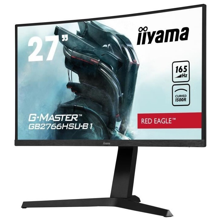 Ecran PC Gamer Incurvé - IIYAMA - 27 - FHD - 165Hz - Dalle VA - 1ms - Ajustable en hauteur - GB2766HSU-B1 Ecran PC Gamer Incurvé - IIYAMA - 27 - FHD - 165Hz - Dalle VA - 1ms - Ajustable en hauteur - GB2766HSU-B1
