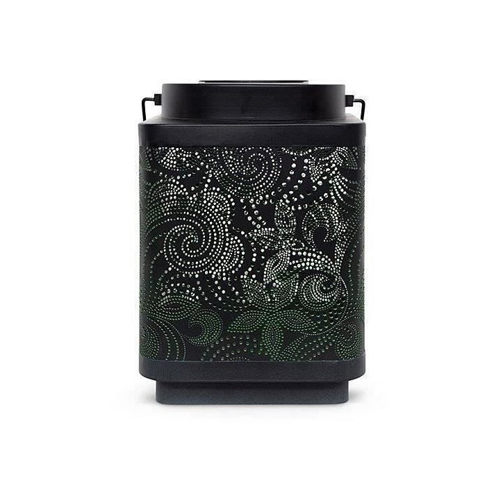 Lanterne solaire - GARDEN ID Attract - Vert 16 x 16 h23 cm - 6 a 8h autonomie - Mobile - Bouton on/off. Lanterne solaire - GARDEN ID Attract - Vert 16 x 16 h23 cm - 6 a 8h autonomie - Mobile - Bouton on/off.