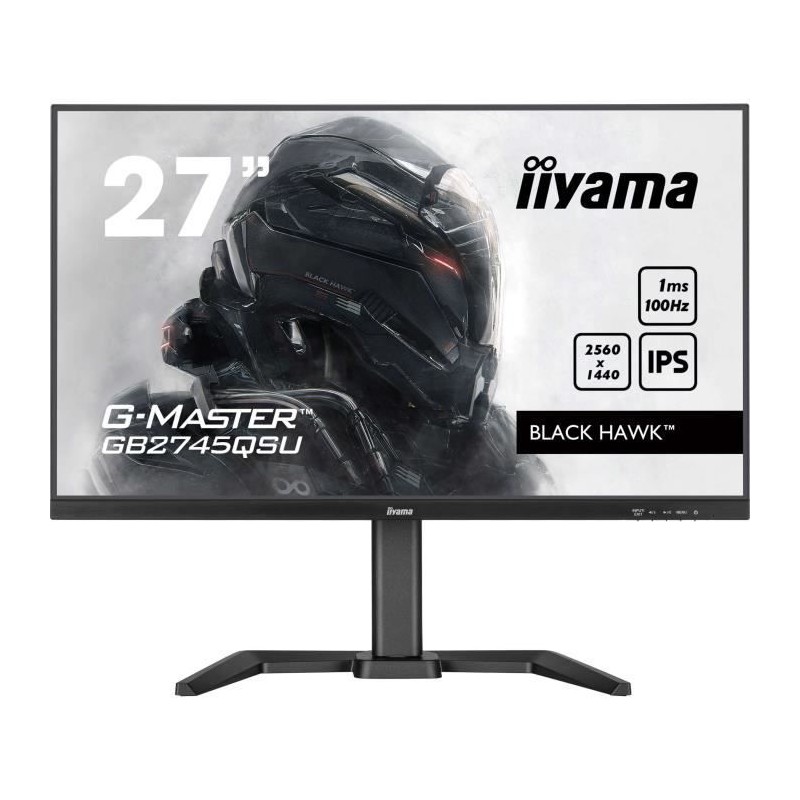 Ecran PC Gamer - IIYAMA - 27 - QHD - 100Hz - Dalle IPS - 1ms - Ajustab