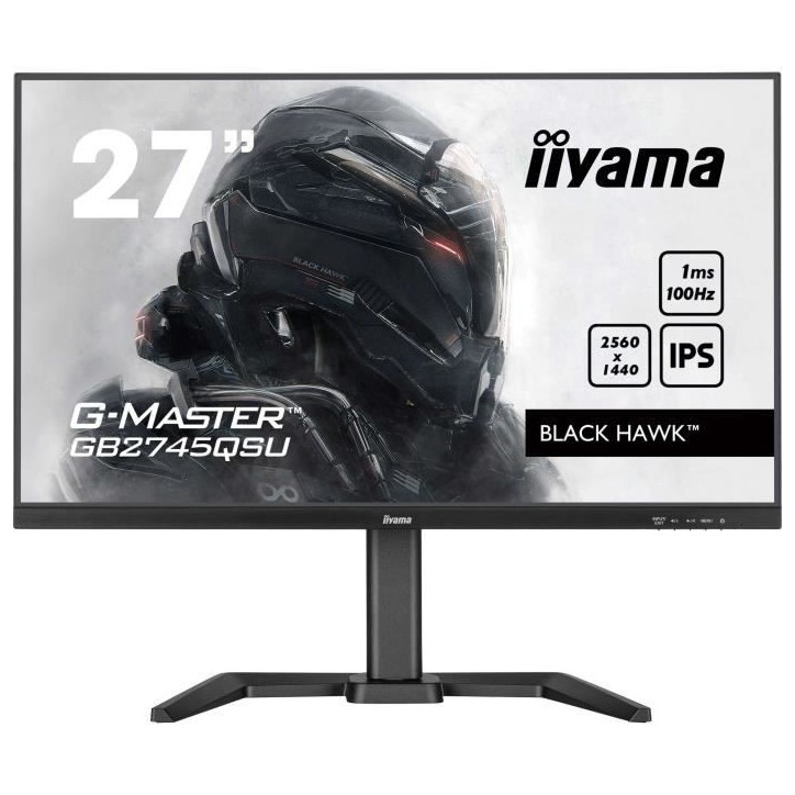 Ecran PC Gamer - IIYAMA - 27 - QHD - 100Hz - Dalle IPS - 1ms - Ajustable en hauteur - GB2745QSU-B2 Ecran PC Gamer - IIYAMA - 27 - QHD - 100Hz - Dalle IPS - 1ms - Ajustable en hauteur - GB2745QSU-B2