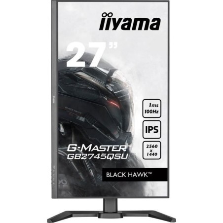 Ecran PC Gamer - IIYAMA - 27 - QHD - 100Hz - Dalle IPS - 1ms - Ajustable en hauteur - GB2745QSU-B2