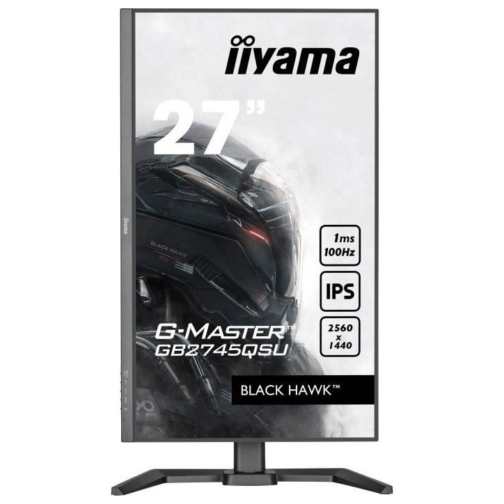 Ecran PC Gamer - IIYAMA - 27 - QHD - 100Hz - Dalle IPS - 1ms - Ajustable en hauteur - GB2745QSU-B2 Ecran PC Gamer - IIYAMA - 27 - QHD - 100Hz - Dalle IPS - 1ms - Ajustable en hauteur - GB2745QSU-B2