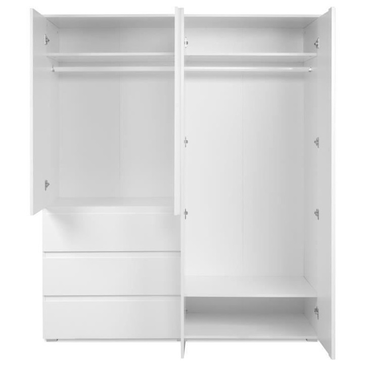 Armoire - Image 60C - Décor blanc - 4 portes, 2 tiroirs - 160 x 55 x 191 cm Armoire - Image 60C - Décor blanc - 4 portes, 2 tiroirs - 160 x 55 x 191 cm