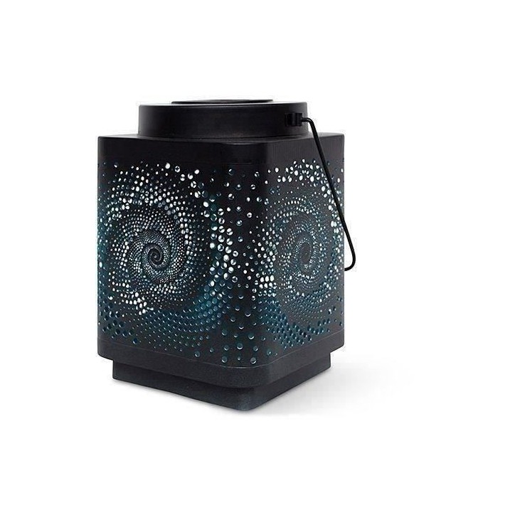 Lanterne solaire - GARDEN ID Attract - Bleu 16 x 16 h23 cm - 6 a 8h autonomie - Mobile - Bouton on/off.