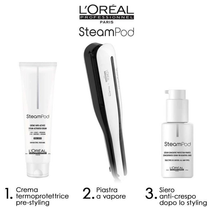 Lisseur Vapeur Professionnel - Bellissima - Steam Elixir - Plaque Céramique + Huile d'Argan - 4 Températures Lisseur Vapeur Professionnel - Bellissima - Steam Elixir - Plaque Céramique + Huile d'Argan - 4 Températures