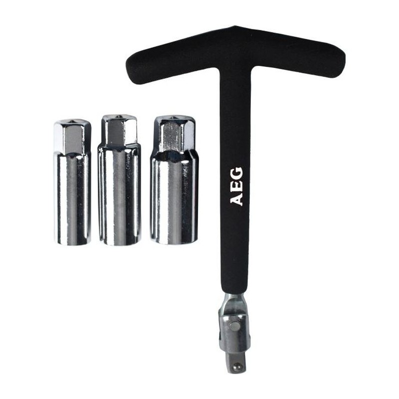 Clé a bougie articulée 3 douilles vehicule essence : 14/16/21mm - AE Clé a bougie articulée 3 douilles vehicule essence : 14/16/21mm - AE