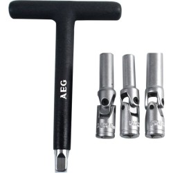 Clé a bougie préchauffage diesel 3 douilles 8-10-12mm - AEG - taille