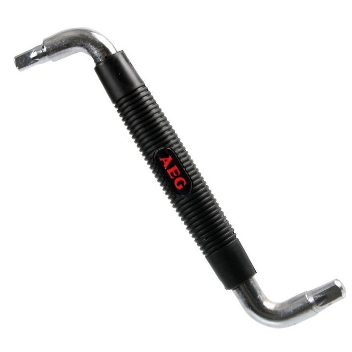 Clé de vidange double carrée 8-10mm - AEG - Poignée ergonomique antiglisse revetue caoutchouc.