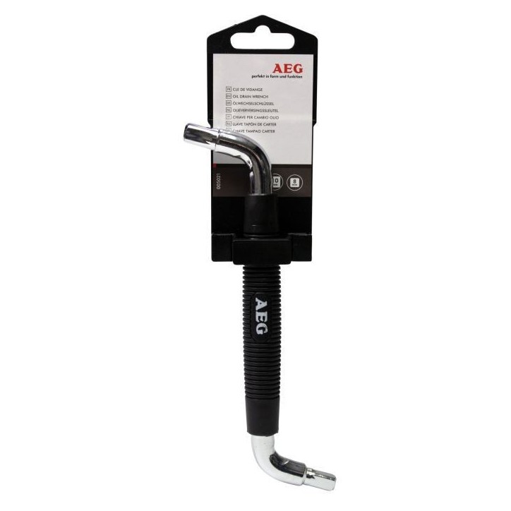 Clé de vidange double carrée 8-10mm - AEG - Poignée ergonomique antiglisse revetue caoutchouc.