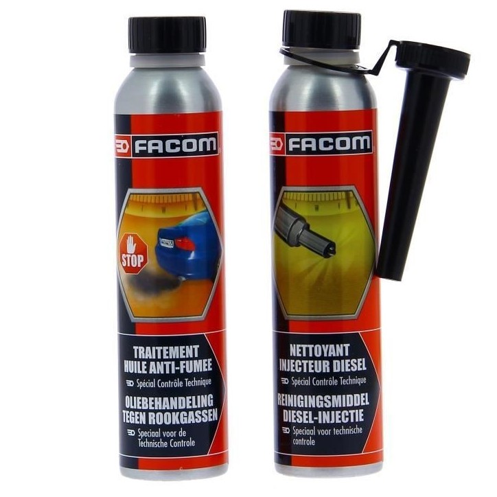 Additif kit contrôle technique moteur diesel, 2 additifs 300ml - FACOM - Nettoyant injecteurs + traitement huile Additif kit contrôle technique moteur diesel, 2 additifs 300ml - FACOM - Nettoyant injecteurs + traitement huile