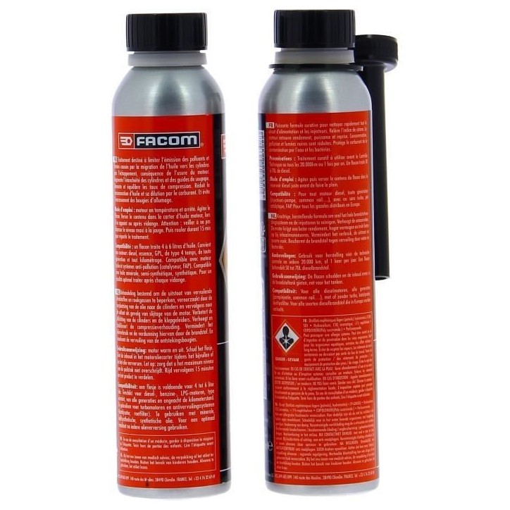 Additif kit contrôle technique moteur diesel, 2 additifs 300ml - FACOM - Nettoyant injecteurs + traitement huile Additif kit contrôle technique moteur diesel, 2 additifs 300ml - FACOM - Nettoyant injecteurs + traitement huile