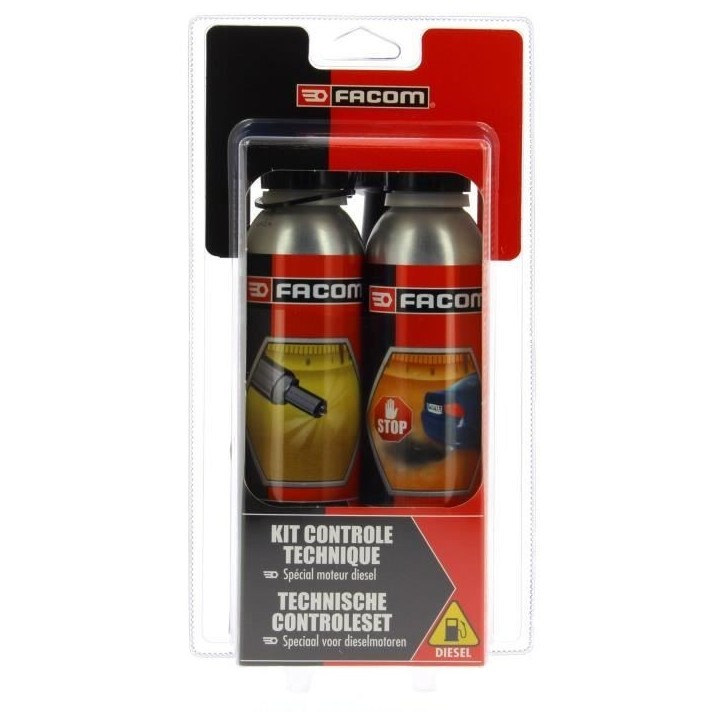 Additif kit contrôle technique moteur diesel, 2 additifs 300ml - FACOM - Nettoyant injecteurs + traitement huile Additif kit contrôle technique moteur diesel, 2 additifs 300ml - FACOM - Nettoyant injecteurs + traitement huile