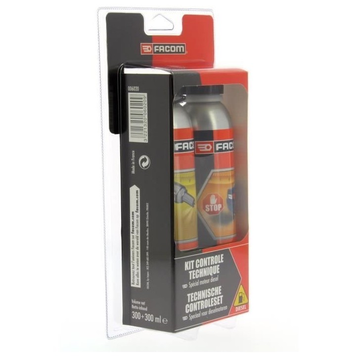 Additif kit contrôle technique moteur diesel, 2 additifs 300ml - FACOM - Nettoyant injecteurs + traitement huile Additif kit contrôle technique moteur diesel, 2 additifs 300ml - FACOM - Nettoyant injecteurs + traitement huile