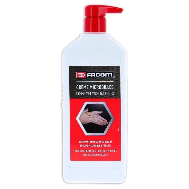 Savon microbilles spécial salissures tenaces 1L - FACOM - graisse, les encres et autres salissures tenaces - pompe doseuse Savon microbilles spécial salissures tenaces 1L - FACOM - graisse, les encres et autres salissures tenaces - pompe doseuse
