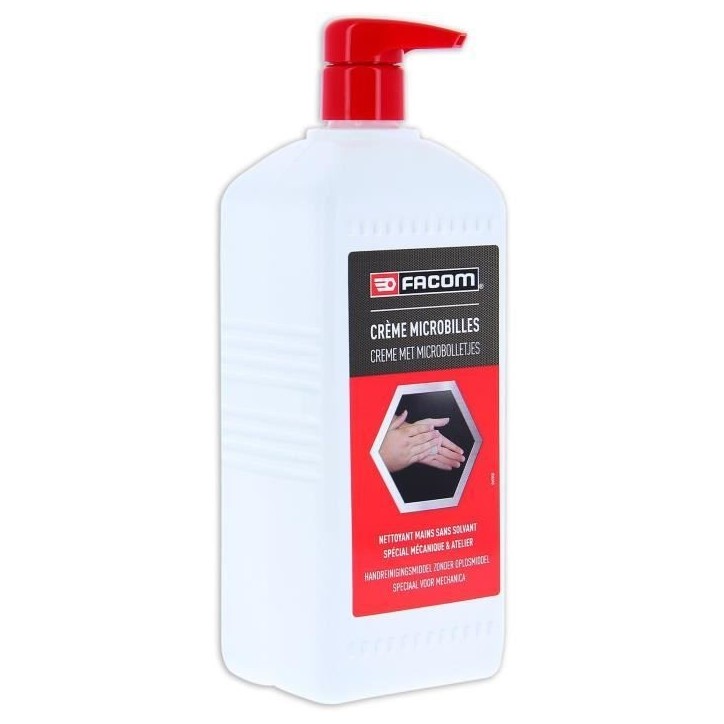 Savon microbilles spécial salissures tenaces 1L - FACOM - graisse, les encres et autres salissures tenaces - pompe doseuse Savon microbilles spécial salissures tenaces 1L - FACOM - graisse, les encres et autres salissures tenaces - pompe doseuse