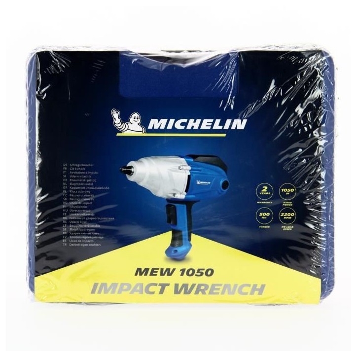 Clé a choc 230V 1050W - MICHELIN - visseuse / déboulonneuse - 2200 t/min - Couple : 150-350Nm (horaire) , 500Nm (anti-horaire)