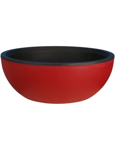 RIVIERA - Coupe pot de fleurs - granit D40 - rouge