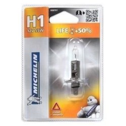 Ampoule H1 LIFE+100% 55W - MICHELIN -Feu de croisement, route, antibro