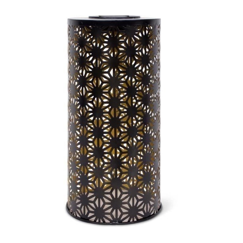 Lampe solaire - GARDEN ID Colonne - Or-Noir Ø15 H30 cm - 6 a 8h lumie