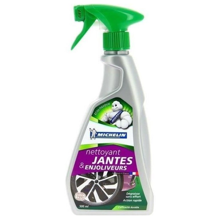 Nettoyant jantes pulvérisateur 500ml - MICHELIN - Formule Naturelle, tous types de jantes et enjoliveurs Nettoyant jantes pulvérisateur 500ml - MICHELIN - Formule Naturelle, tous types de jantes et enjoliveurs
