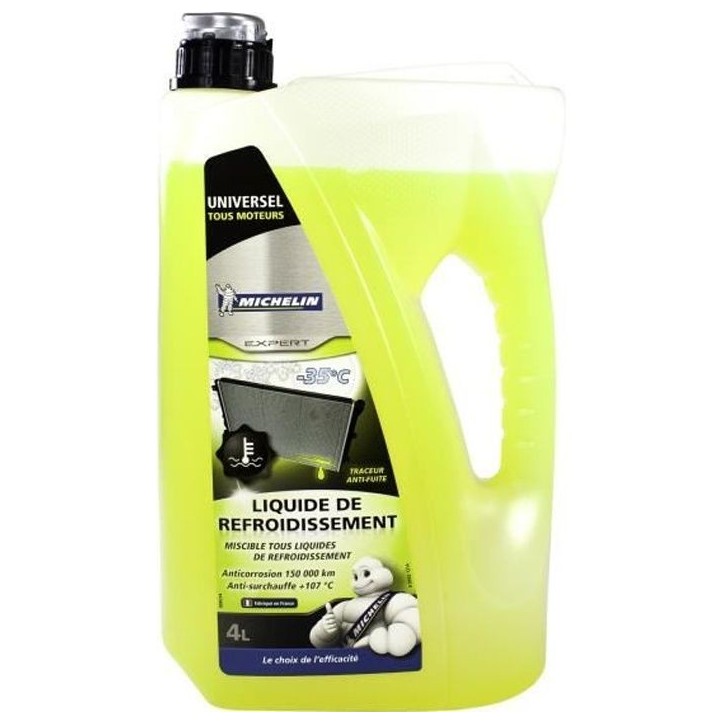 Liquide de refroidissement -35° universel 4L - MICHELIN - bec verseur anti-goutte - Anticorrosion - 100% Organique Liquide de refroidissement -35° universel 4L - MICHELIN - bec verseur anti-goutte - Anticorrosion - 100% Organique