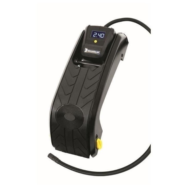 Pompe a pied a manometre digital - MICHELIN - Précision 0.05 bars jusqu'a 7 bars.
