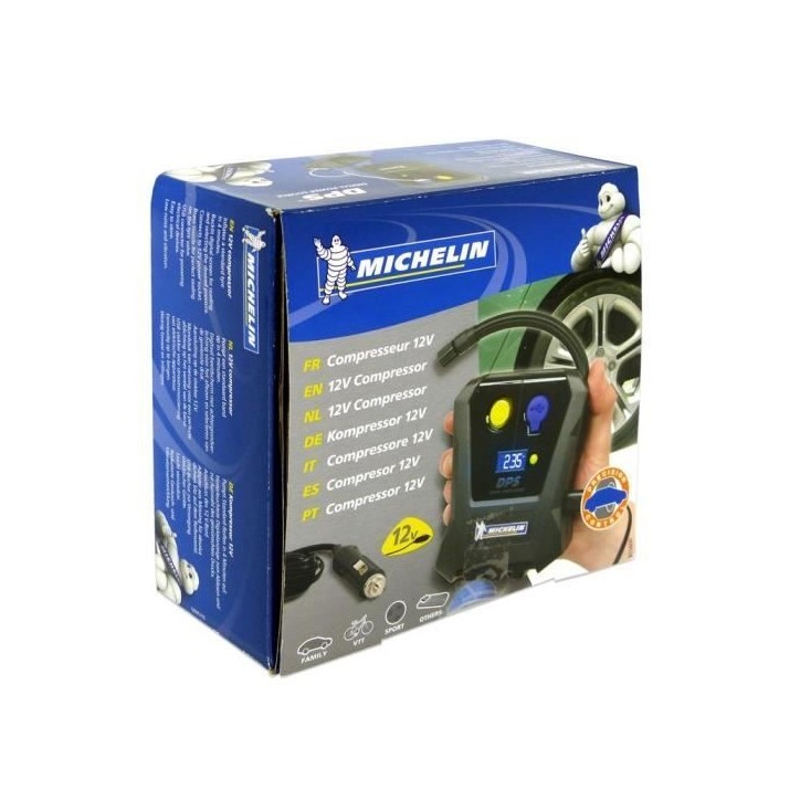 Compresseur mini 12V digital - MICHELIN - Gonflage de 0.05 bars jusqu'a 3.5 bars Compresseur mini 12V digital - MICHELIN - Gonflage de 0.05 bars jusqu'a 3.5 bars