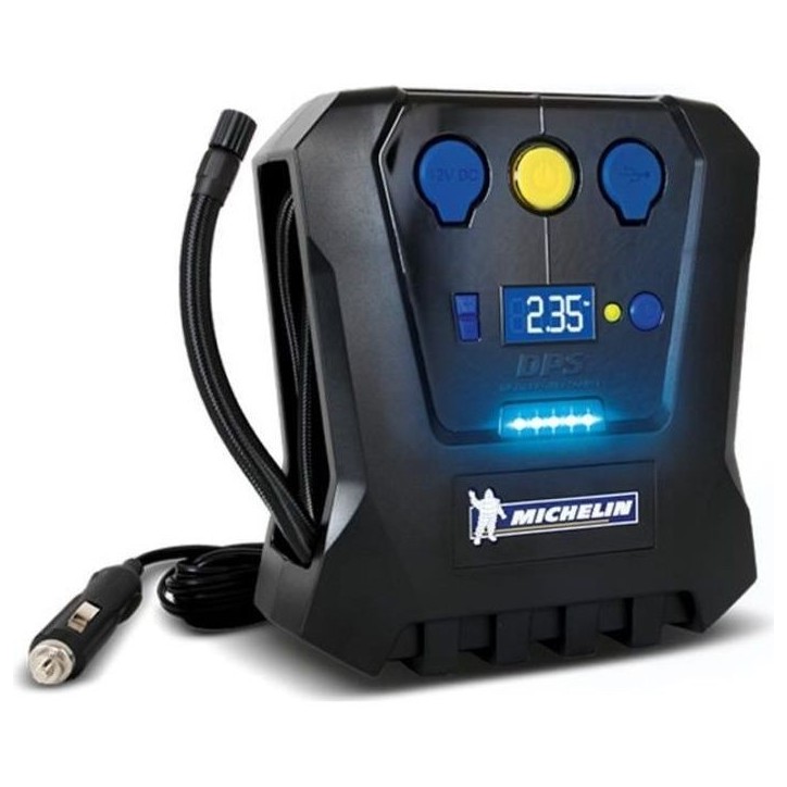 Compresseur programmable 12V de 0.05 bars a 7 bars - MICHELIN - Programmable - voiture, moto, vélo, ballons, matelas pneumatiqu Compresseur programmable 12V de 0.05 bars a 7 bars - MICHELIN - Programmable - voiture, moto, vélo, ballons, matelas pneumatiqu