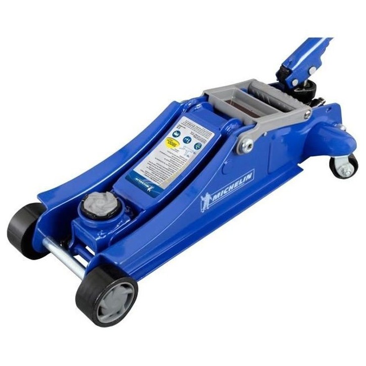 Cric hydraulique rouleur levage maximum 1.8T hauteur 105mm a 350mm - MICHELIN - Roues pivotantes - Poignée de levage rotative 3 Cric hydraulique rouleur levage maximum 1.8T hauteur 105mm a 350mm - MICHELIN - Roues pivotantes - Poignée de levage rotative 3