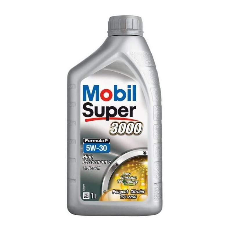 Huile moteur 5W-30 Synthétique - MOBIL - Super 3000 - Formula-P -bido