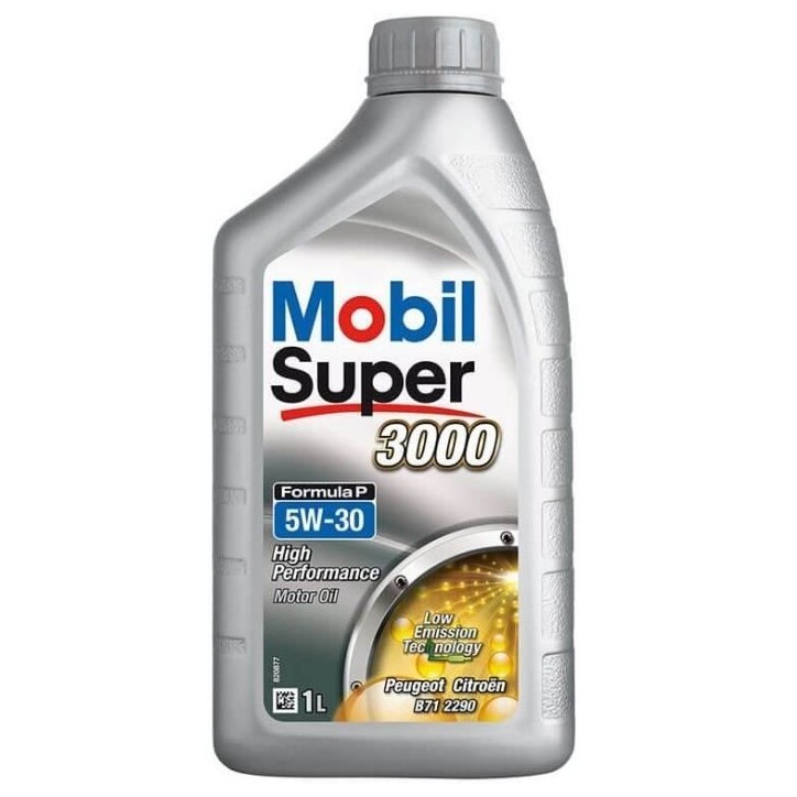 Huile moteur 5W-30 Synthétique - MOBIL - Super 3000 - Formula-P -bidon 1L - haute performance - ACEA C2 - API SN Huile moteur 5W-30 Synthétique - MOBIL - Super 3000 - Formula-P -bidon 1L - haute performance - ACEA C2 - API SN