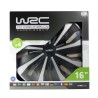 Lot de 4 Enjoliveurs 16 pouces - WRC - Bicolor noir & Carbon Style - f