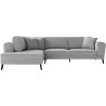 Canapé d'angle gauche convertible IMPERIAL 5 places - Tissu gris clai
