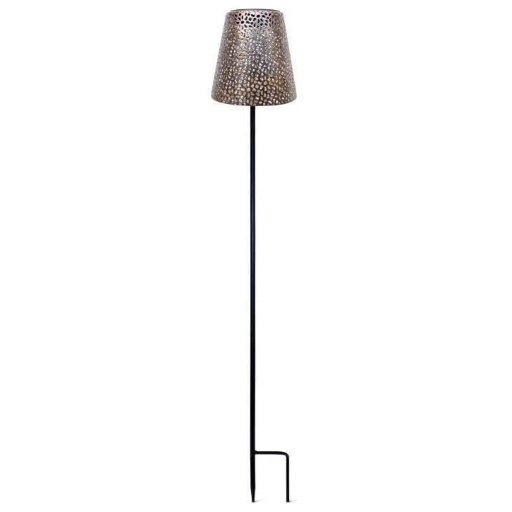 Lampe solaire - GARDEN ID Or - Ø12 h70 cm - Autonomie 6-8h - Pied stabilisateur - Bouton on/off - Sans câblage - Pile AAA. Lampe solaire - GARDEN ID Or - Ø12 h70 cm - Autonomie 6-8h - Pied stabilisateur - Bouton on/off - Sans câblage - Pile AAA.