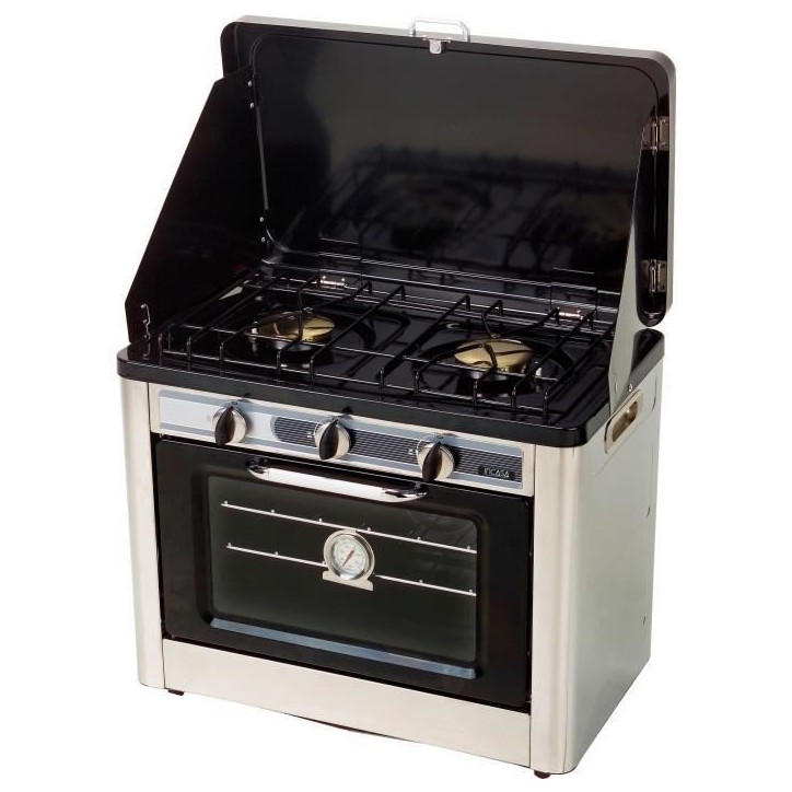 Combiné four / réchaud 2 feux de camping - INCASA - 016463