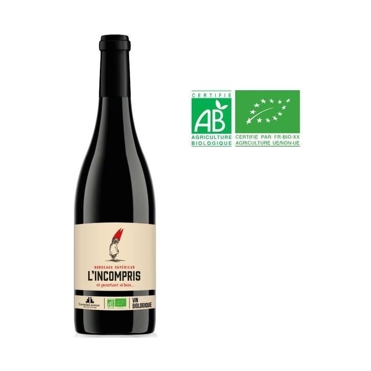 L'Incompris 2020 Bordeaux Supérieur - Vin rouge de Bordeaux - Bio