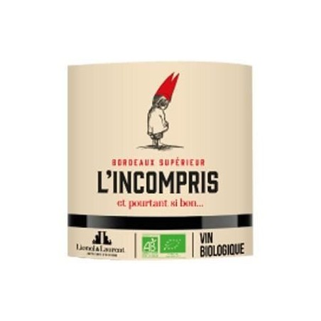 L'Incompris 2020 Bordeaux Supérieur - Vin rouge de Bordeaux - Bio