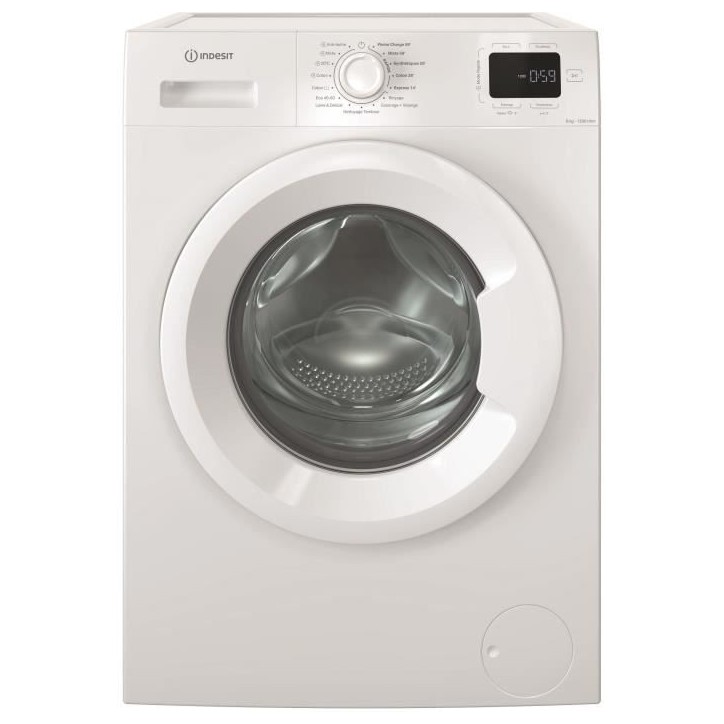 Lave-linge hublot INDESIT IMW862MYTIMEFR MyTime - 8 kg - Induction - L60cm - 1200 trs/min - Classe A - Blanc Lave-linge hublot INDESIT IMW862MYTIMEFR MyTime - 8 kg - Induction - L60cm - 1200 trs/min - Classe A - Blanc
