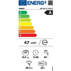 Lave-linge hublot INDESIT IMW862MYTIMEFR MyTime - 8 kg - Induction - L