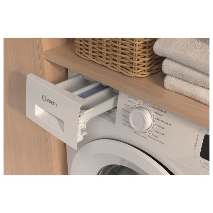 Lave-linge hublot INDESIT IMW862MYTIMEFR MyTime - 8 kg - Induction - L60cm - 1200 trs/min - Classe A - Blanc Lave-linge hublot INDESIT IMW862MYTIMEFR MyTime - 8 kg - Induction - L60cm - 1200 trs/min - Classe A - Blanc