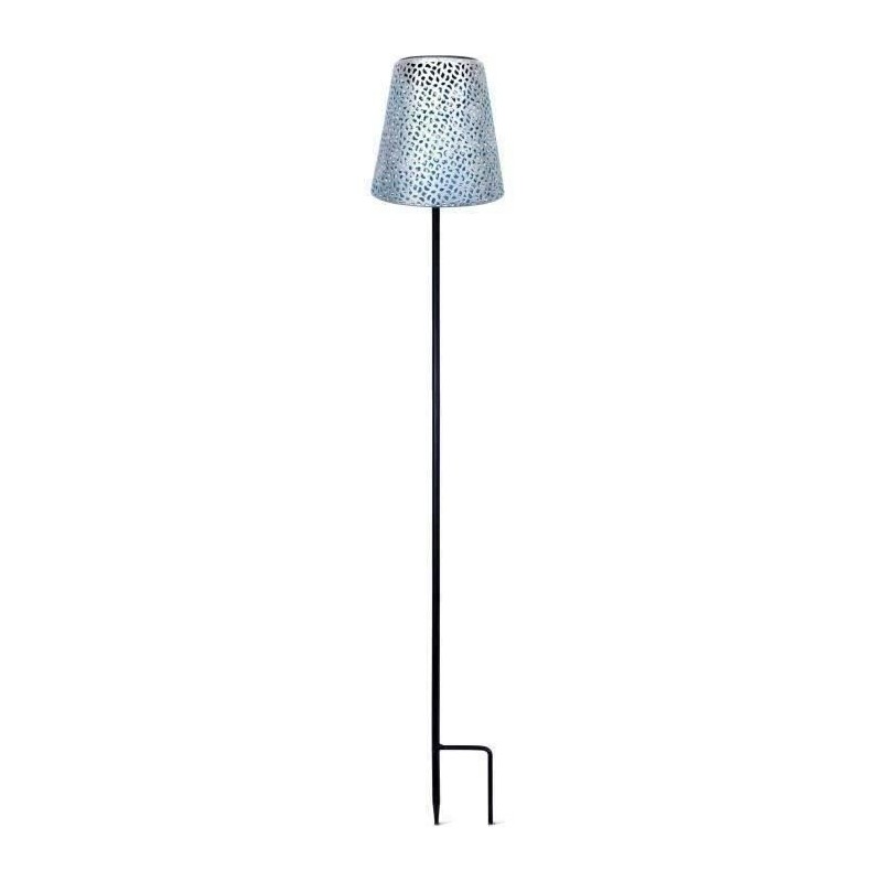 Lampe solaire - GARDEN ID Argent - Ø12 h70 cm - Autonomie 6-8h - Pied Lampe solaire - GARDEN ID Argent - Ø12 h70 cm - Autonomie 6-8h - Pied