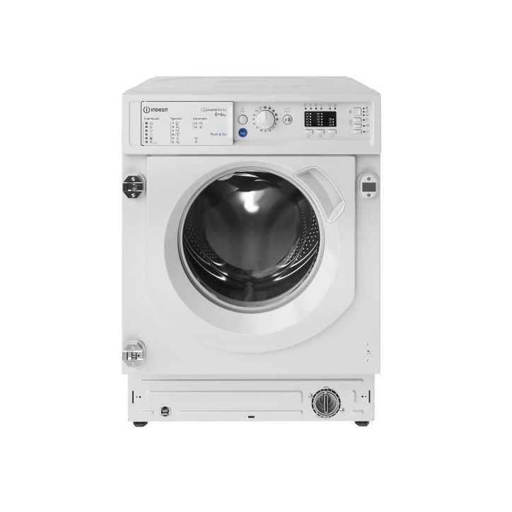 Lave-linge séchant encastrable INDESIT - BIWDIL861485EU - 8 / 6 kg - Induction - L60cm - 1400 trs/min - Blanc Lave-linge séchant encastrable INDESIT - BIWDIL861485EU - 8 / 6 kg - Induction - L60cm - 1400 trs/min - Blanc