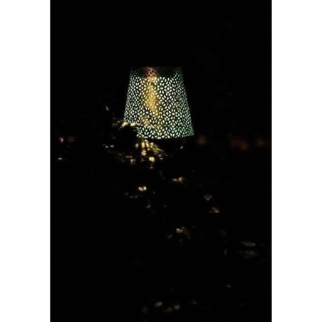 Lampe solaire - GARDEN ID Argent - Ø12 h70 cm - Autonomie 6-8h - Pied stabilisateur - Bouton on/off - Pile AAA.