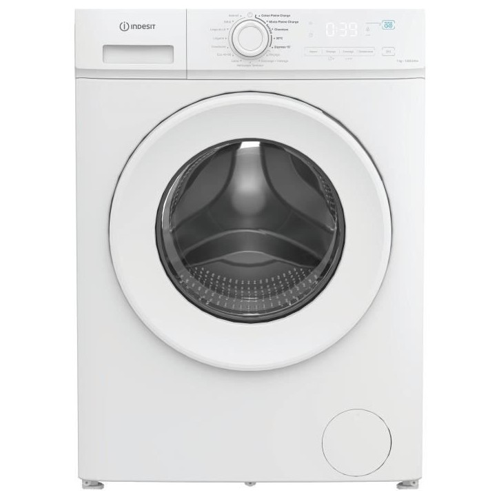 Lave-linge hublot INDESIT IMA762MYTIMEFR - 7 kg - Induction - 1200 trs/min - Push&Go - Classe A - Blanc